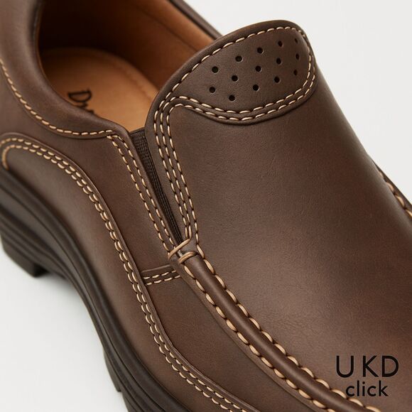 Dream Seek Men’s Slip-On Loafers Brown Comfort Casual Shoes Size 7.5 - Picture 2 of 7